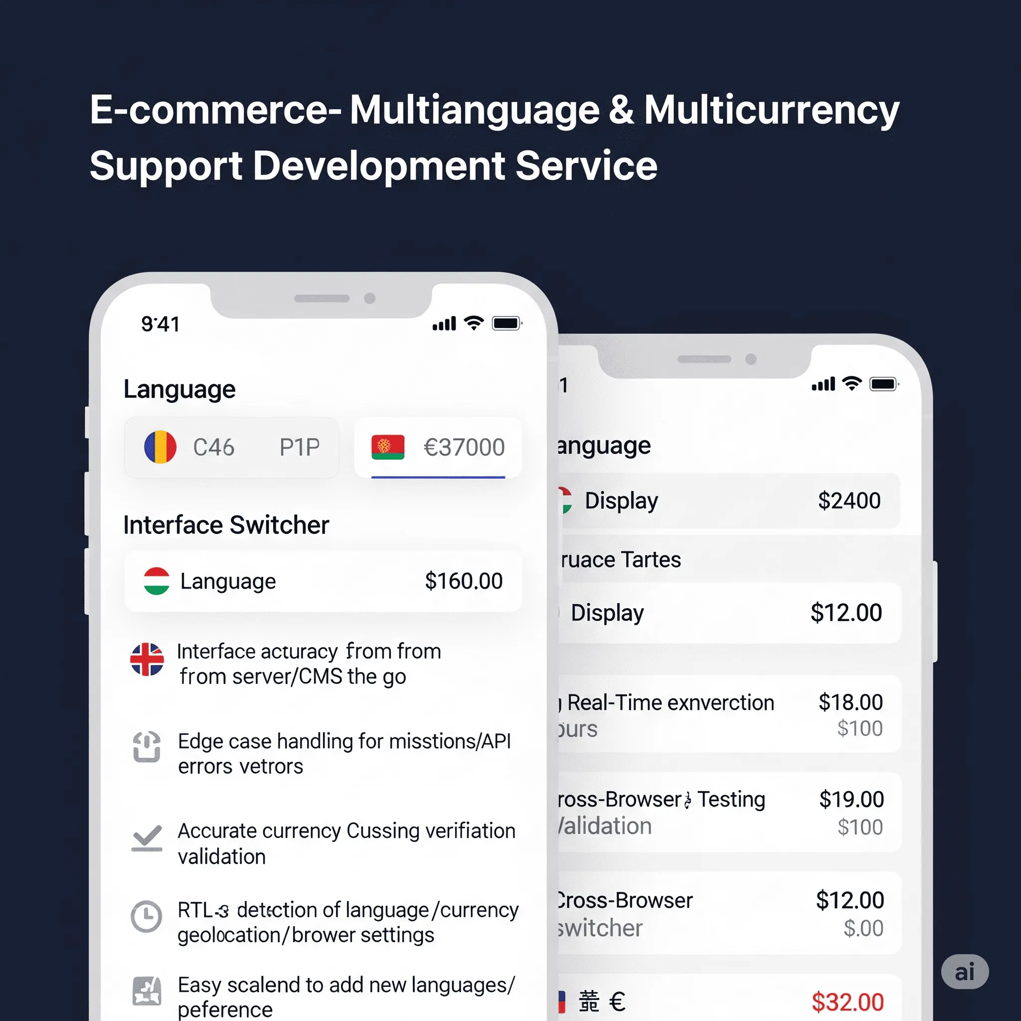 mobile screen showing instant currency conversion and price update after selection