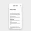 mobile view of privacy policy page with adaptive layout and smooth scrolling