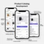 mobile view featuring product cards with quick-buy buttons and pricing badges