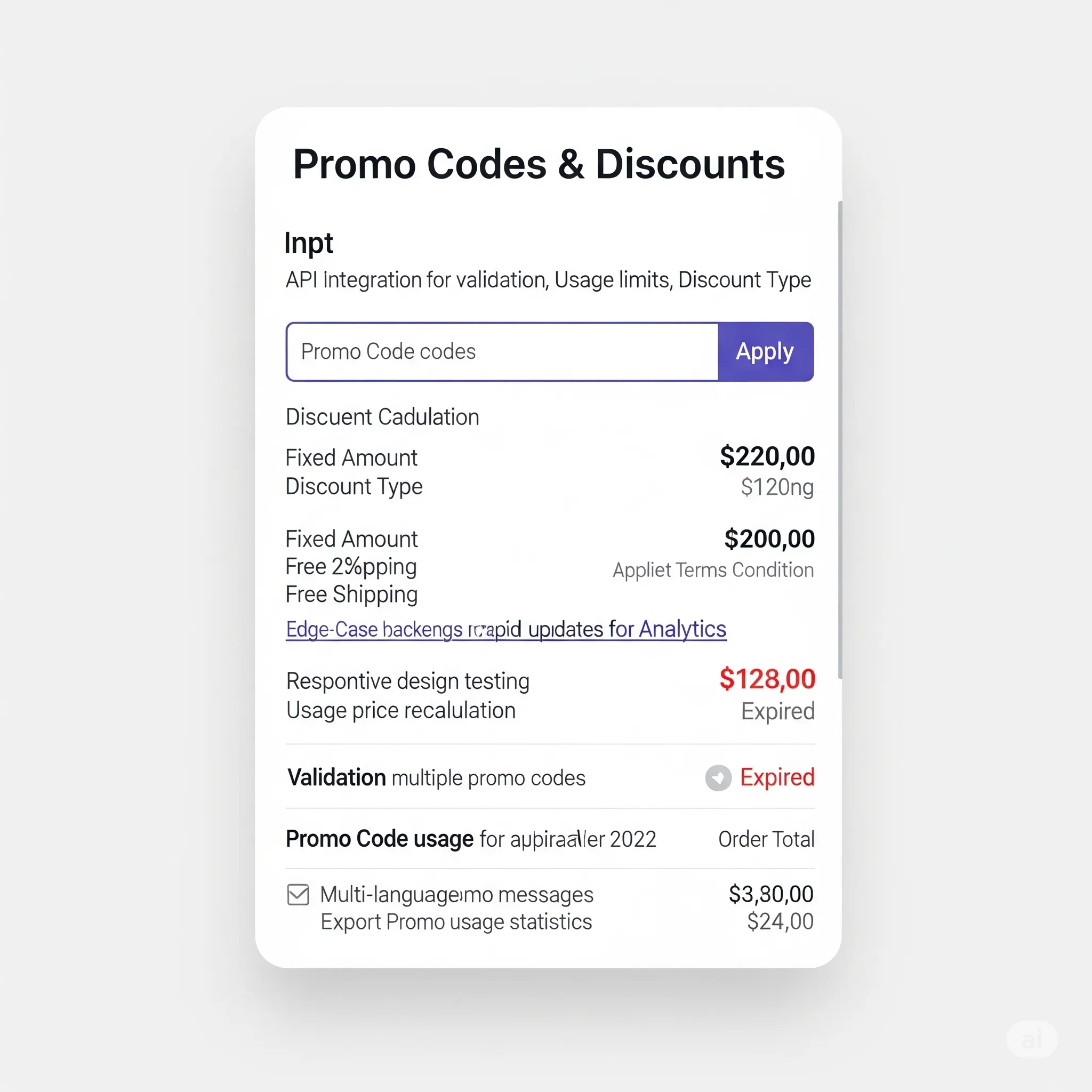 mobile error popup showing invalid or expired promo code alert during checkout