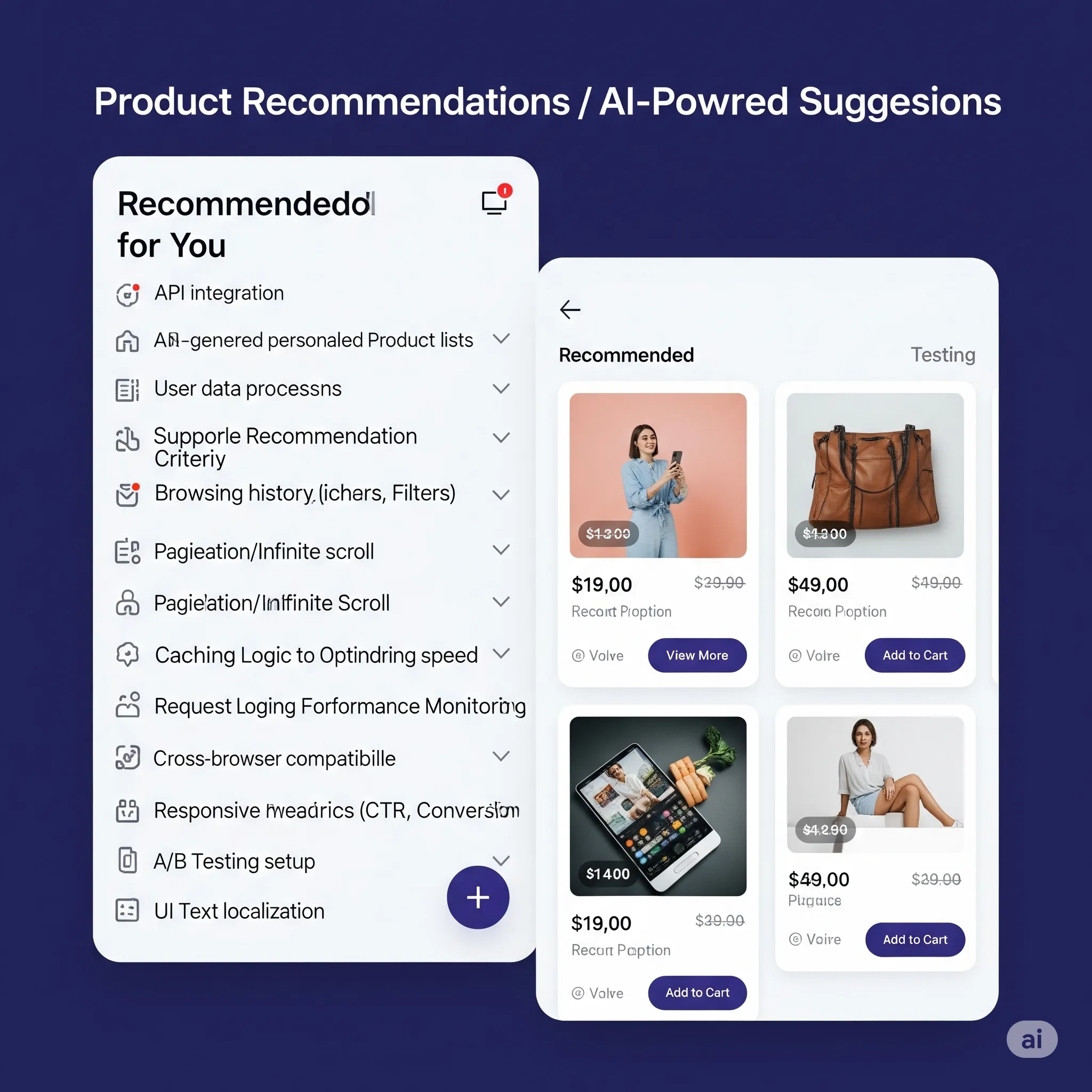mobile screen showing loading indicator while personalized suggestions are being fetched