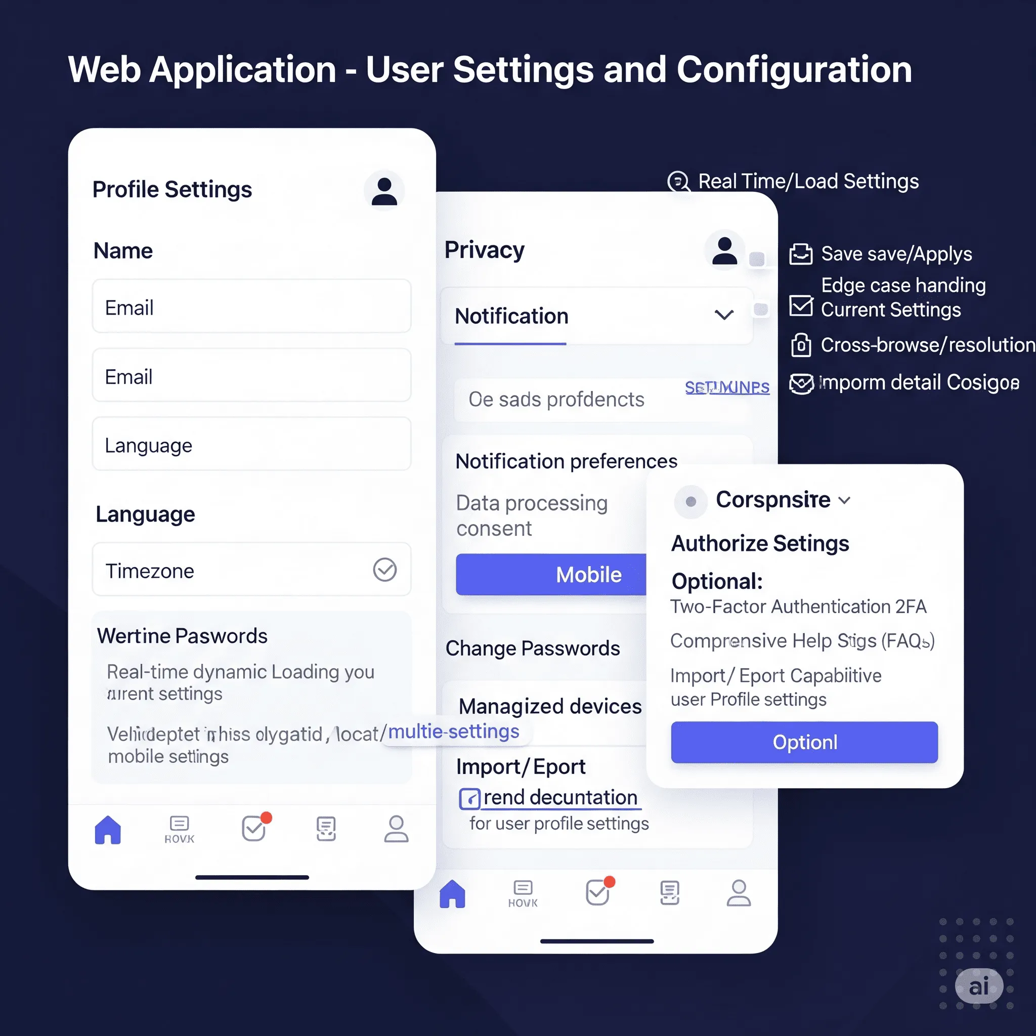 mobile view showing popup notification after successful save of user preferences