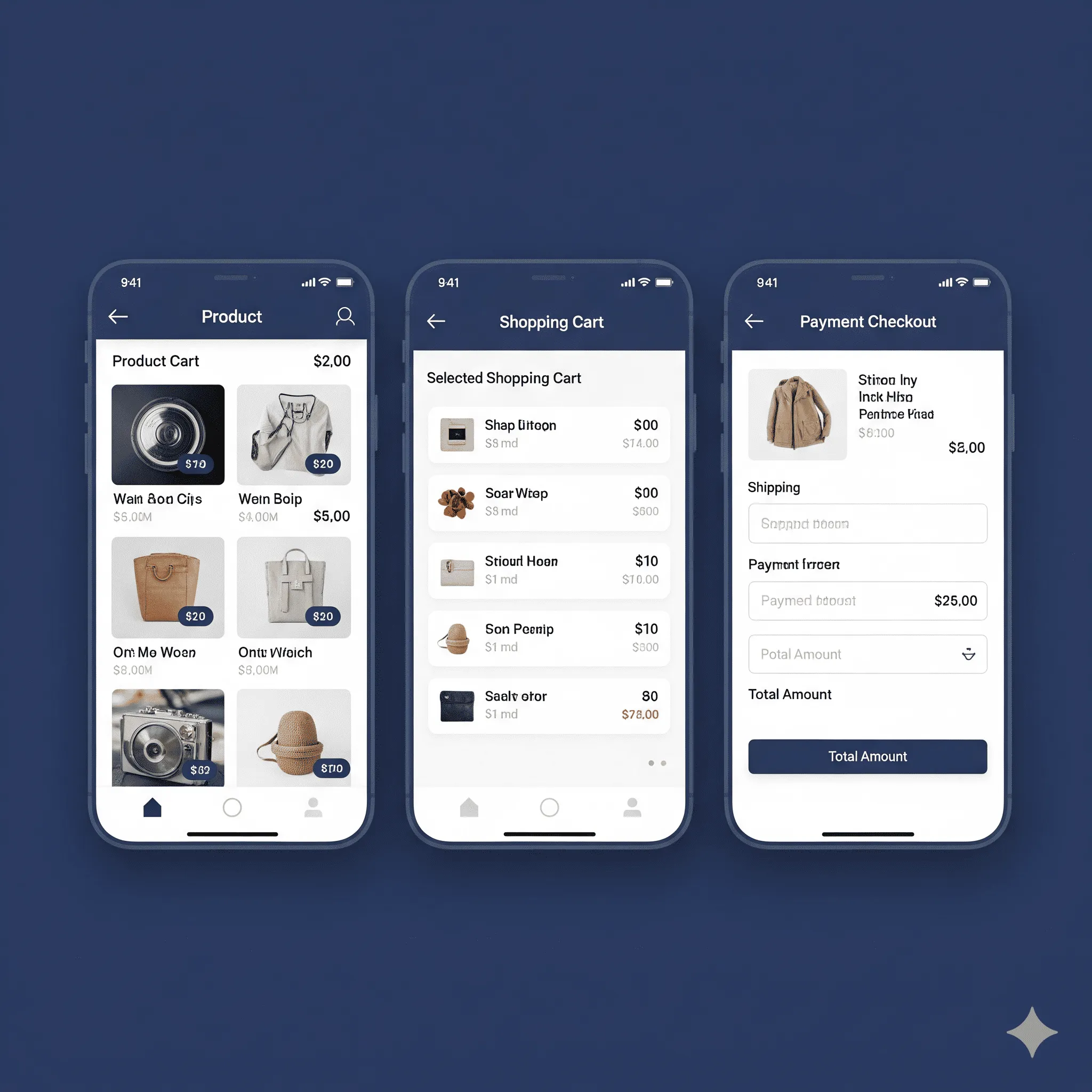 mobile view of shopping cart with item counters, remove buttons, subtotal, and delivery costs
