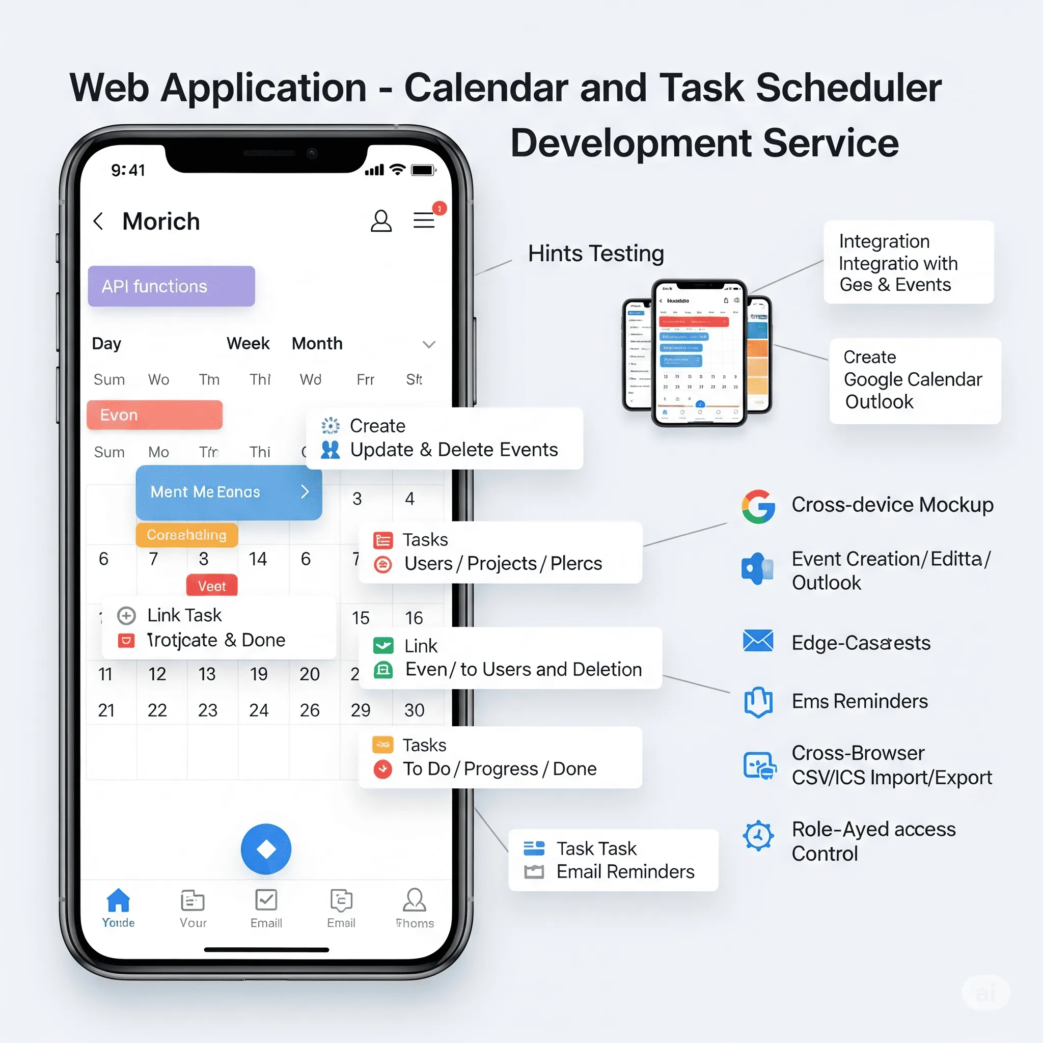 mobile view of a popup notification reminding user about an upcoming scheduled task