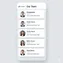 mobile view of team module with responsive profile cards and easy scrolling
