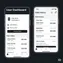 mobile preview of responsive user profile page with editable personal data and logout button