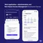 mobile view of responsive admin panel allowing switching between user roles and permission sets