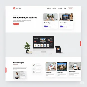 responsive multi-page website with structured navigation, about page, and contact section