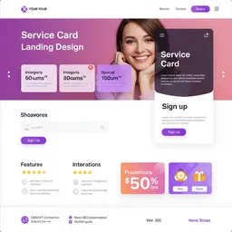 desktop view of landing page with hero promo banner and interactive slider for special deals